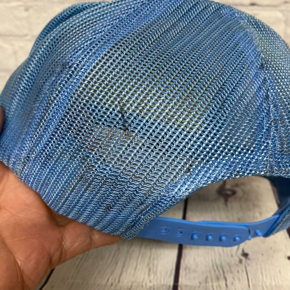 Vintage Hat Cap Snapback Blue Gallants Oilfield Hauling Trucker Mesh Patch Leaf - Picture 11 of 14